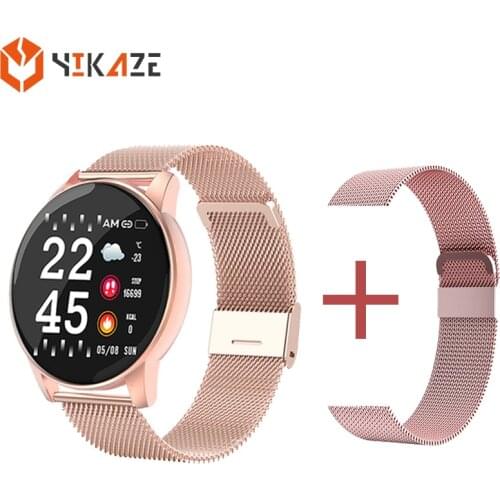 W8 Smart Watch Men Blood Pressure Heart Rate Fitness Tracker Bracelet Women Watch Round Smartwatch for Android IOS Smart Clock