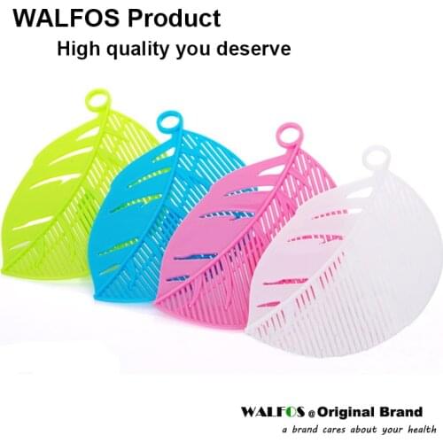 WALFOS 1Pc Leaf Shaped Rice Wash Gadget Noodles Spaghetti Beans Colanders Kitchen Fruit & Vegetable Cleaning Tool