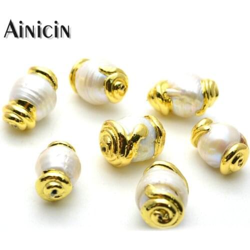 5pcs Double Side Spiral Oval Shape Loose Beads 14x20mm Fashion DIY Jewelry Making Materials