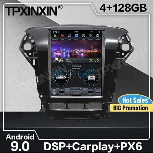 128G Tesla Screen DSP Carplay Android Car Radio 2 Din Stereo Receiver For Ford Mondeo MK4 2011 2012 2013 GPS Recorder Audio Unit