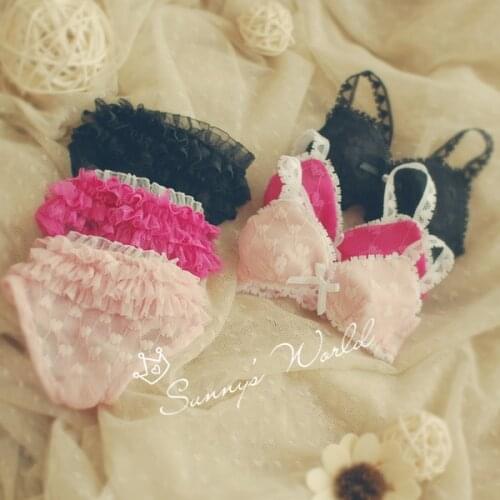 BJD doll dress is suitable for 1/3 SD16 womens fashion sweetheart bra underwear set with 3 colors into doll accessories