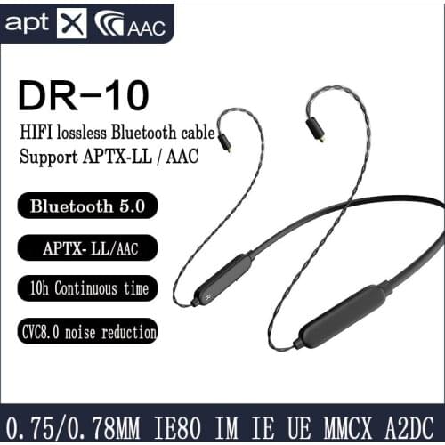 Bluetooth Upgrade Cable Qualcomm QCC3005 Chip For iphone MMCX/0.78/0.75/2pin/A2DC/IE/IM HIFI V5.0 Earphone stand by AAC APTX