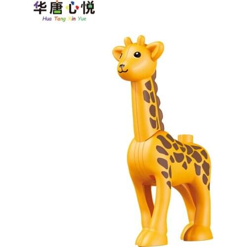 Big Size Series Animal Giraffe Model Toys Educational Building Blocks Suitable For Children Birthday Present Ornaments Gifts