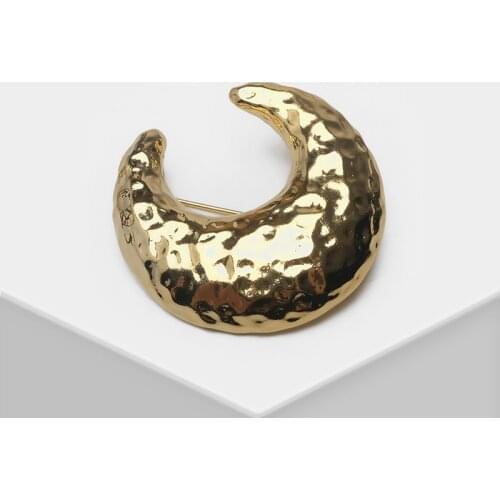 Amorita boutique Retro lunar surface crescent brooch