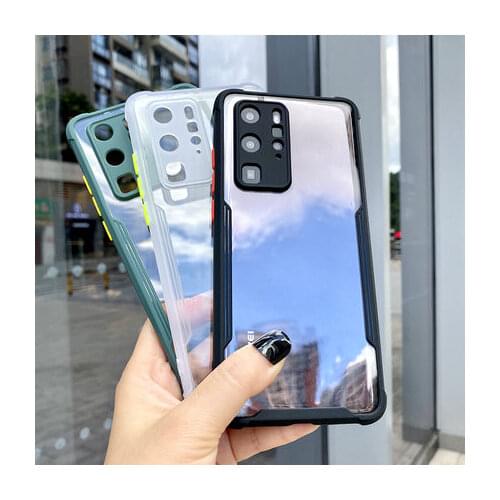 For Huawei P40 P30 Pro Case Soft Silicone Transparent PC shockproof Lens protective Back Cover Case for huawei P40 P30 Lite