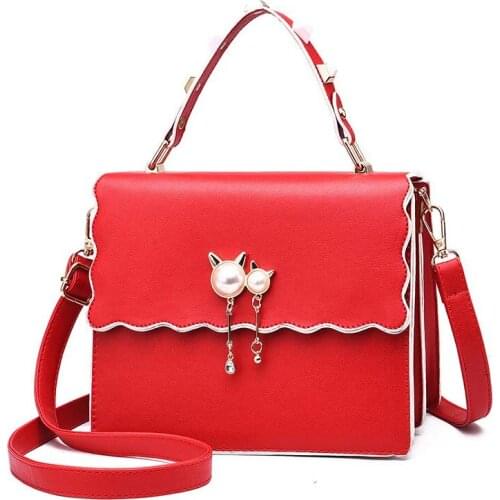 Womens bag 2020 new cat ear pendant bag female cool wave female bag slung shoulder bag handbag female