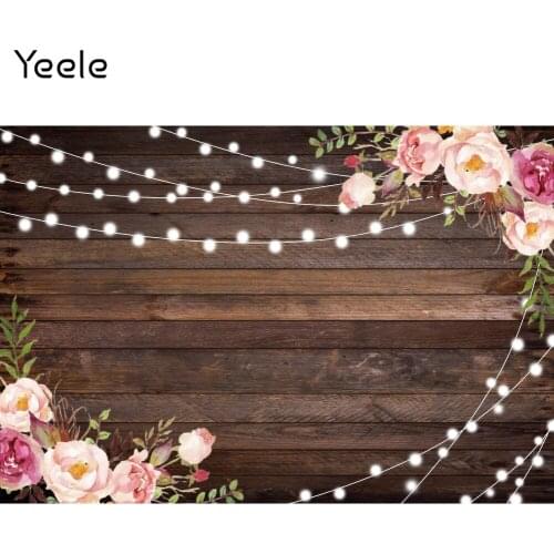 Yeele Wood Board Photocall Backdrop Birthday Weeding Glitter Portrait Background Photographic Photography For Baby Photo Studio