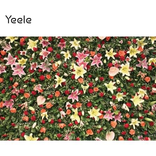 Yeele Birthday Wedding Flowers Wall Green Leaves Photography Backdrop Photographic Decoration Backgrounds For Photo Studio