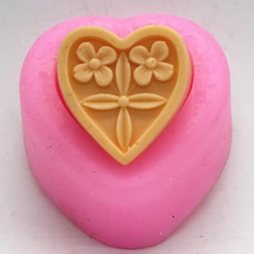 C502 soap mold/handmade soap mold/silicone mold/soap mold/die love flowers die of silicone soap