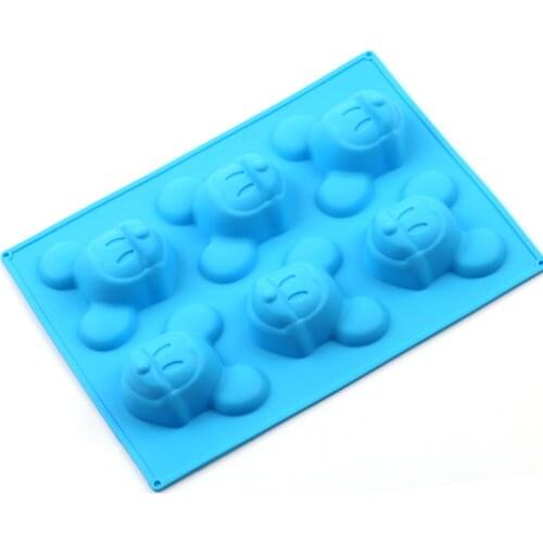 Pure Silicone Soap Mold6 Even Minnie Silicone Mold Mickey Mouse3D Silicone Moon Cake Mold Kitchen Baking Tools DIY