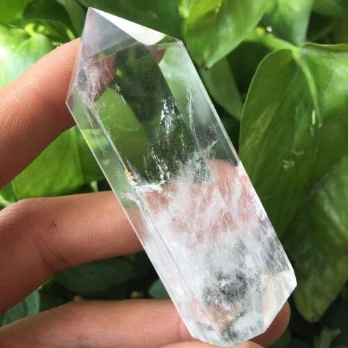 Hot 1pcs 65-75MM 100% Natural White Crystal Quartz Magic Wand Column Point Point Reiki Healing Free shipping