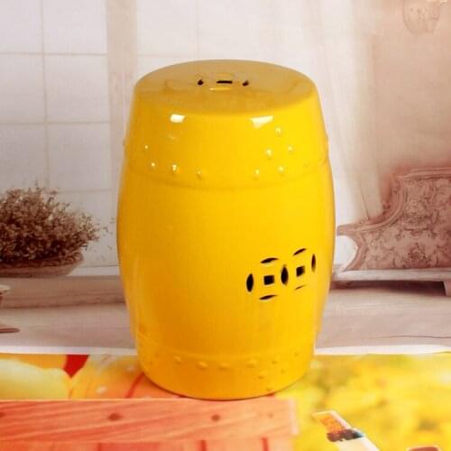 Jingdezhen ceramic Antique home drum porcelain garden stool Glazed hand painted round china stools porcelain