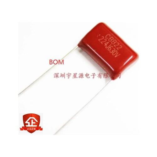 10PCS 630V224J P15mm CBB Polypropylene film capacitor