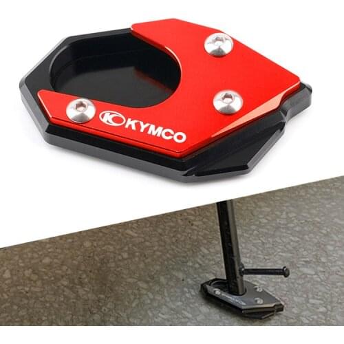 Motorcycle Aluminum Kickstand Extension Enlarge Plate For KYMCO Downtown 300i 350i Xciting 250i 300/300i 400i X-Town 250i 300i