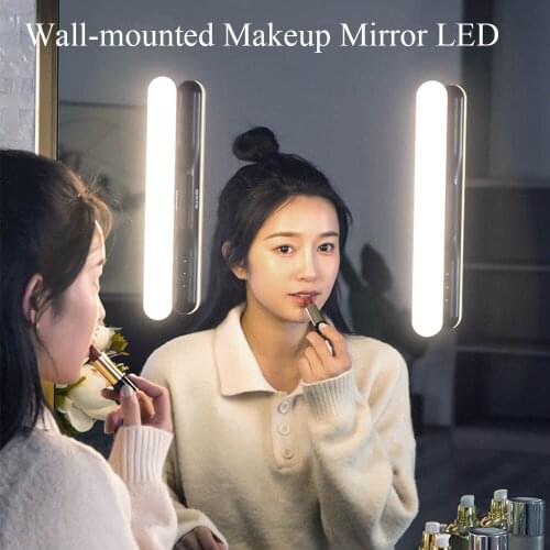 Wall-mounted Makeup Mirror Light Beauty LED Lamp Rechargeable Free Hole School Dormitory Bathroom Bedroom Bedside Night Lights