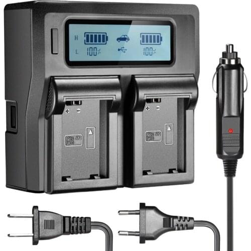 Neewer LCD Battery Charger for Sony NP-FW50 Batteries For Sony NEX-3 NEX-5 NEX-6 NEX-7 NEX-C3 NEX-F3 SLT-A33 SLT-A37 SLT-A55