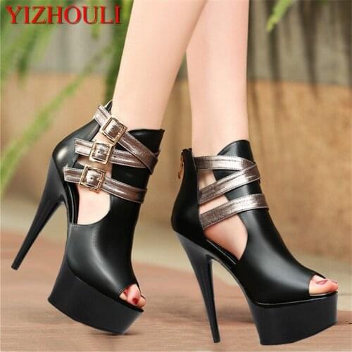 Sexy fish mouth bride wedding shoes color package sideband buckle shoes women adornment stage