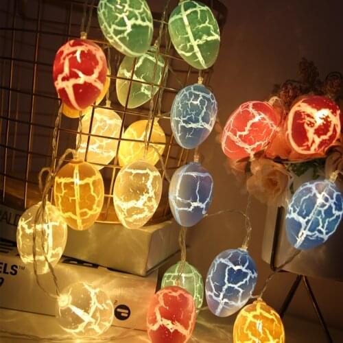 Xmas Holiday Lighting Bedroom Decor Color Cracked Egg LED Light String Christmas Lights Wedding Decoration Garland Fairy Navidad