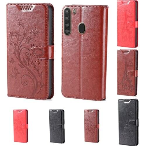 Butterfly flower Tower Flip Leather Wallet Phone Case For Samsung Galaxy A21 SM-A215U SM-A215U1 Phone cover card slot