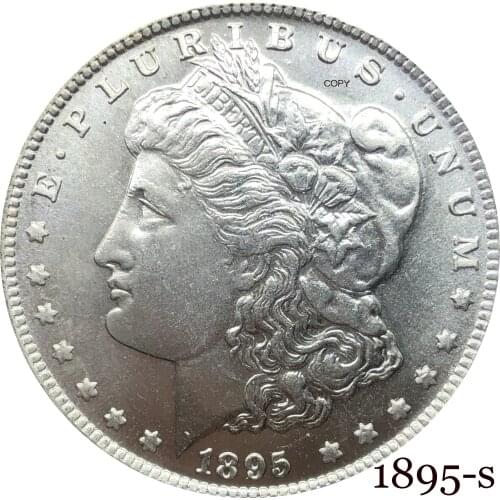 United States Of America 1895 S Morgan One Dollar US Coin Liberty Cupronickel Silver Plated In God We Trust Copy Coin