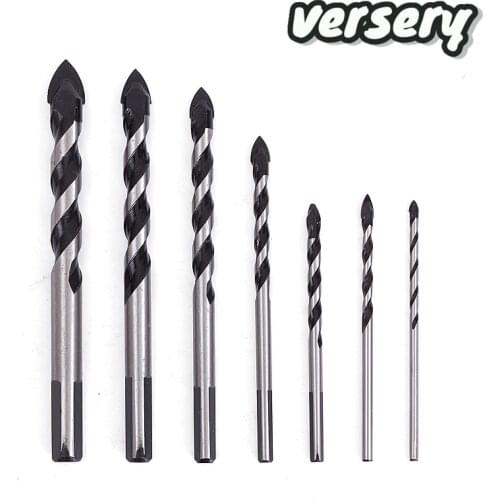 Free shipping 3 4 5 6 8 10 12mm Multi-functional Glass Drill Bit Triangle Bits for Ceramic Tile Concrete Brick Metal Wood copper