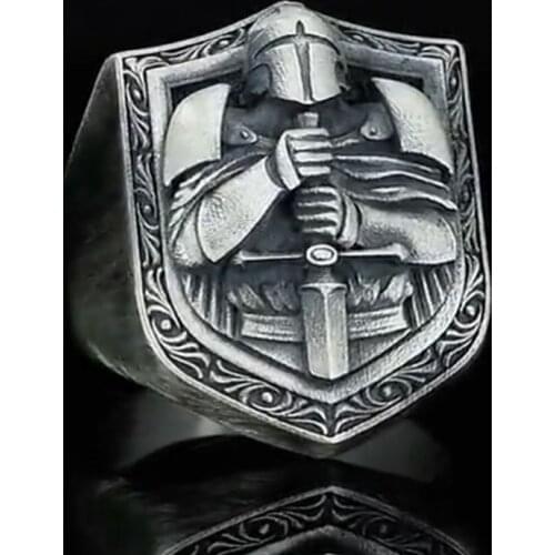 Vintage Long Sword Knight Mens Ring Jewelry Accessories Minimalist Cool Stuff Trendy Men Accessories Vintage Middle Ages Ring