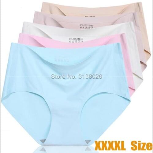 XXXXL Size Hot Sale Ice Silk Style Underwear Women Sexy Ladies Girls Seamless Panties Briefs Intimates factory shipping OEM