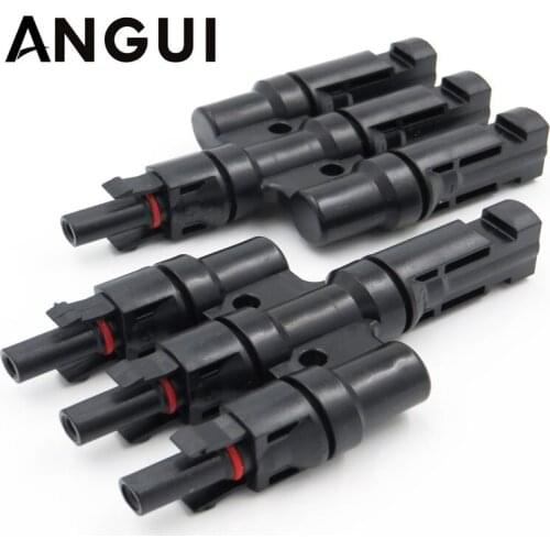 1pair x PV 3T 1 to 3 in Branch parallel connection 30A 1000V Electrical Solar Connector Photovoltaic Panel Cable Wire Conne