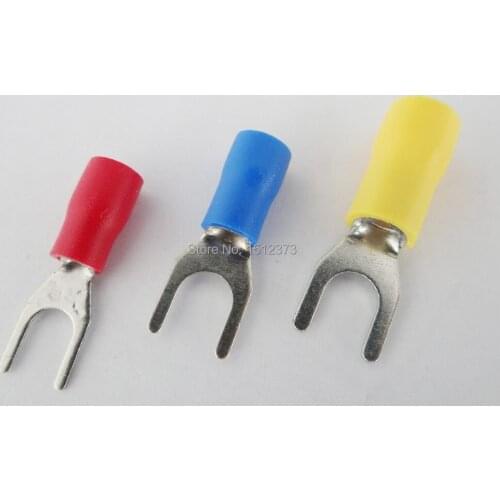 100PCS/lot pre-insulating terminal SV5.5-6 12-10AWG(4-6 square meter) wire connector