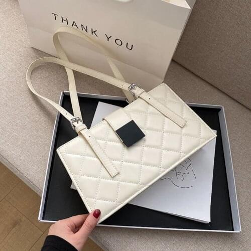 2021 PU lady bag design luxury brand big bag for women shopper bag rhomboid fashion chain bags woman handbag shoulder bag purse