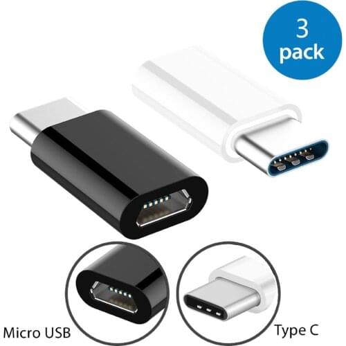 Mini 3PCS Micro USB To typeC Adapter For Samsung S9 8 Note 10 Huawei Phone Charger Usbc Micro To C microusb Converter Adaptador