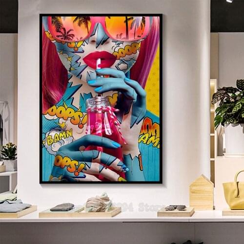 5D Diamond Painting Wall Art Colored Naked Women Drink Water Painting Graffiti diamond embroidery diy handmade diamond