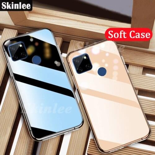 Skinlee 2 pcs Case For Realme C21 Transparent Clear Water Soft Phone Cover For Realme C21Y Clear Shockproof Cases