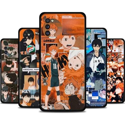 Phone Cover For Samsung A71 Case Black Funda for Galaxy A51 A11 A12 A21 A52 A42 A02s A02 Shell Haikyuu Volleyball Anime