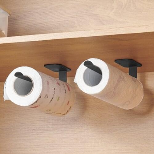 Kitchen Paper Towel Holder Under Cabinet Wall Mounted Magnetic Tissue Roll Holder for Shower Bathroom Refrigerator