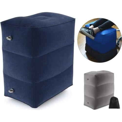 Kids Flight Sleeping Footrest Pillow Resting Pillow On Airplane Car Bus Pillow Inflatable Travel Foot rest Pillow Foot Pad