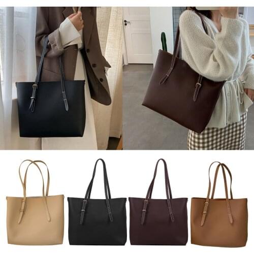 Leather Tote Shoulder Bag for Women, Fashion Satchel Handbag with Top Handles for Casual or Business