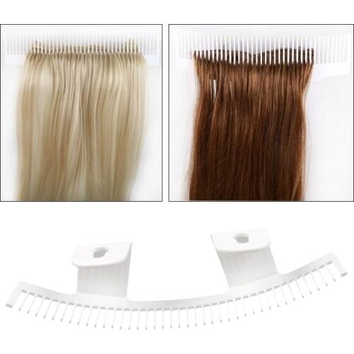 Small size 1 piece white transparent acrylic holder display stands for hanging hair extensions