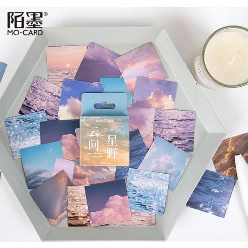 Mo.card Star between clouds mini paper diary sticker Scrapbooking Decoration label 1 lot = 1 pack = 45 pcs retail