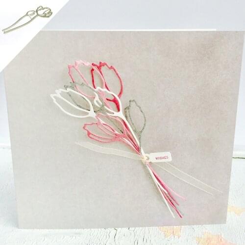 MISS VINTAGE 2PCS SET Flower Die Metal Cutting Dies Stencils for DIY Scrapbooking Decorative Embossing DIY Paper Cards