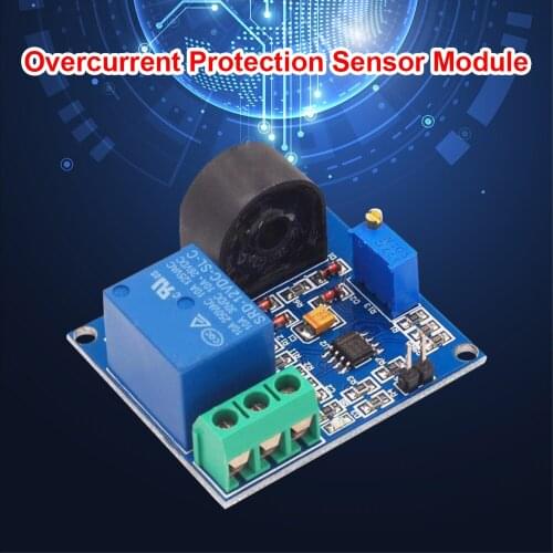 AC Current Detection Sensor Module 5V 12V Relay Protection Module 5A Over-Current Overcurrent Protection Switch Output