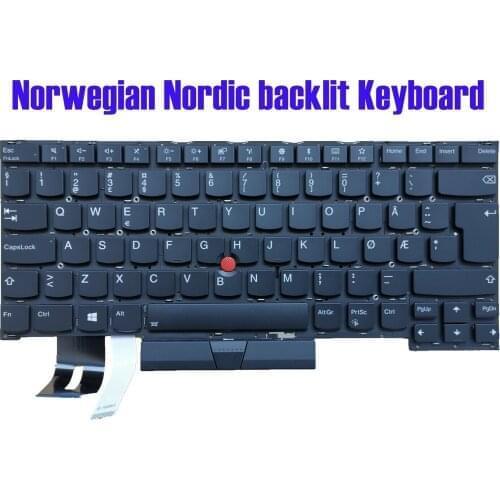 Norsk Nordic backlit keyboard for Lenovo ThinkPad X1 Extreme 2nd Gen (Type 20QV,20QW)