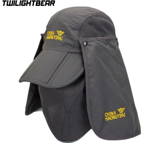 Outdoor Mens Fishing Cap Men Bucket Hats Summer Sunbonnet High Quality Travel Sunhats For Men Women Camping Caps HJ43