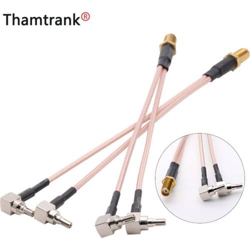 1PCS RP-SMA/SMA Female to 2xCRC9 Splitter Combiner Connector Y type RG316 Cable Pigtail 15CM for HUAWEI/ZTE 3G/4G modem antenna
