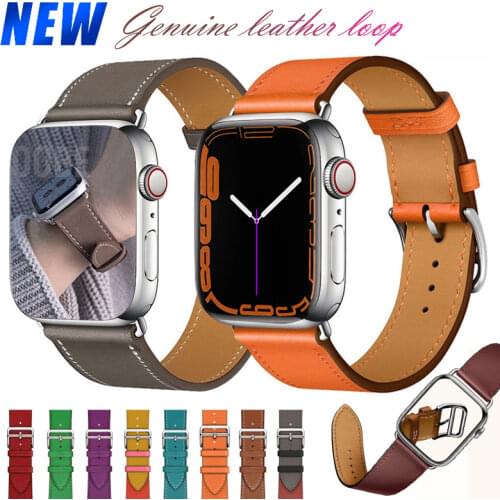 High quality Leather loop Band for iWatch 40mm 44mm Sports Strap Tour band for Apple watch 42mm 38mm Series 2 3 4 5 6 SE