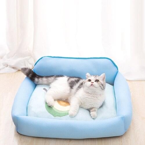 Removable Cat Bed House Summer Kennel Nest Dog Bed Cat Tent Dog Sofa Bed Cushion Pet Bed Cat House Dog House Cat Rug Teepee