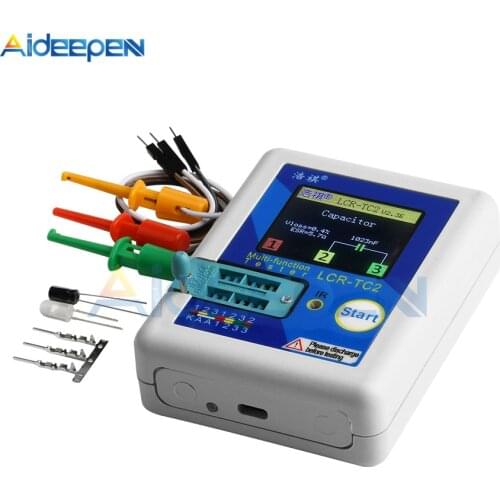 LCR-TC1 LCR-TC2 Transistor Tester Multimeter Colorful Display For Diode Triode MOS/PNP/NPN Capacitor Resistor Transistor