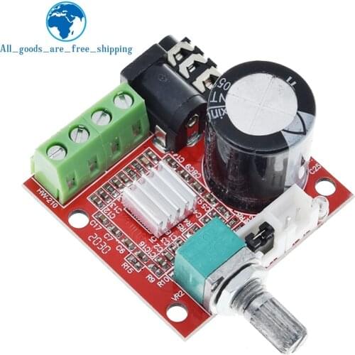 TZT 12V Mini Hi-Fi PAM8610 Audio Stereo Amplifier Board 2X10W Dual Channel D Class Lowest Price