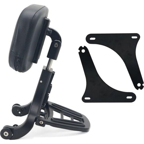 Multi-Purpose Driver Passenger Backrest Black Chrome For Harley Slim Deluxe Heritage 2001-2017