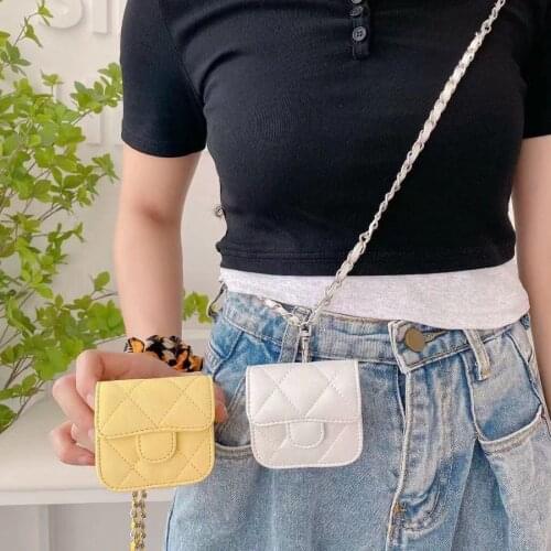 Universal PU Leather Crossbody Strap Lanyard Bluetooth Wireless Earphone Case For Apple Air Pods Xiaomi Huawei Charging Box Bags